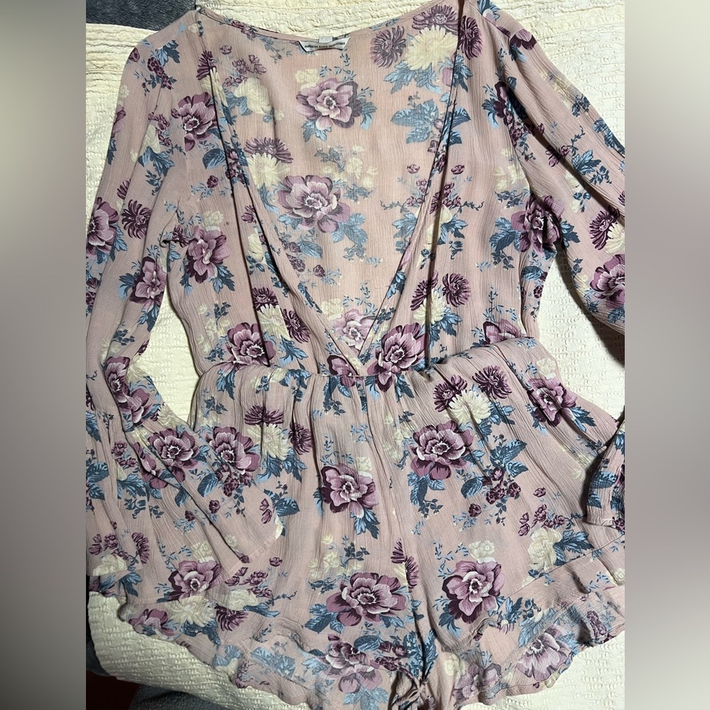 American Eagle Floral Romper
